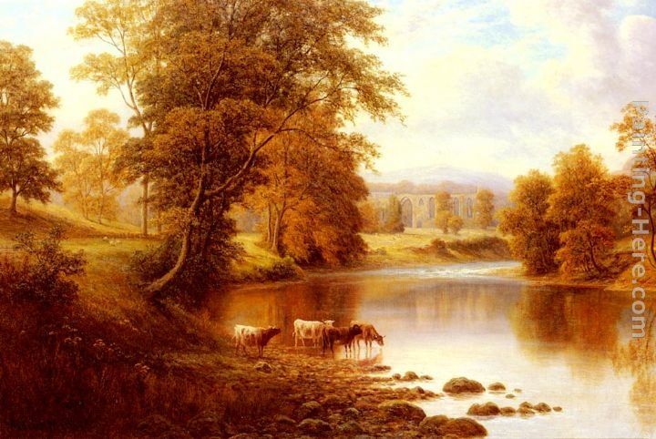 William Mellor Bolton Abbey, From The Wharfe, Yorkshire